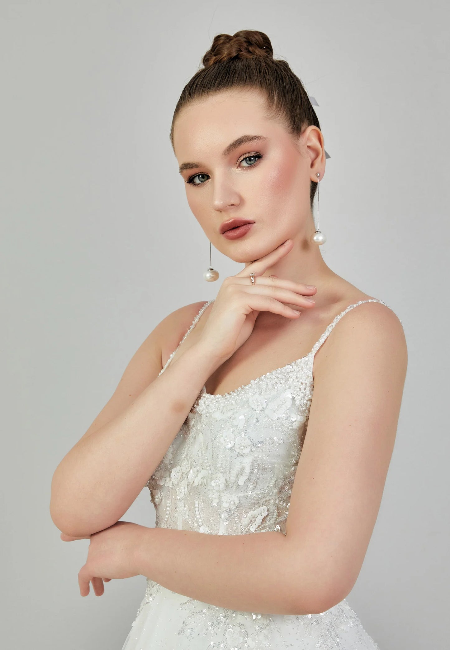 Sleeveless Maxi Tulle Regular Wedding Dress Unit Price: €240