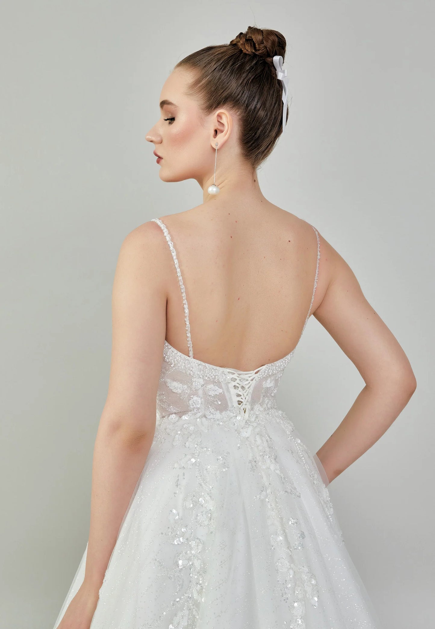 Sleeveless Maxi Tulle Regular Wedding Dress Unit Price: €240