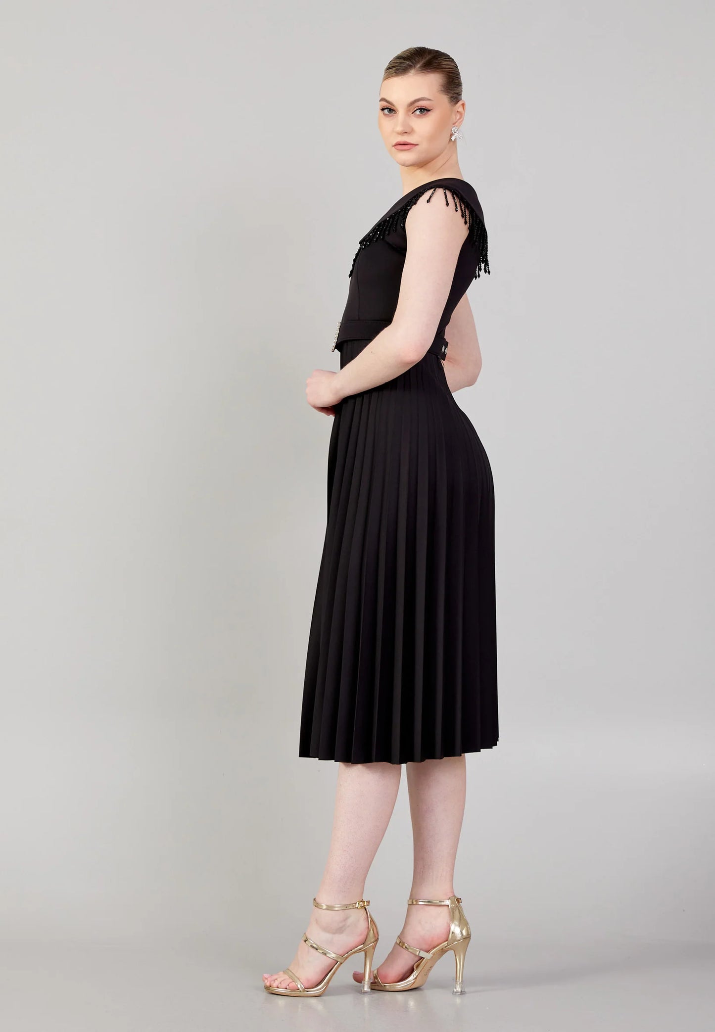 Sleeveless Midi Lycra Column Regular Evening Dress Unit Price: €36