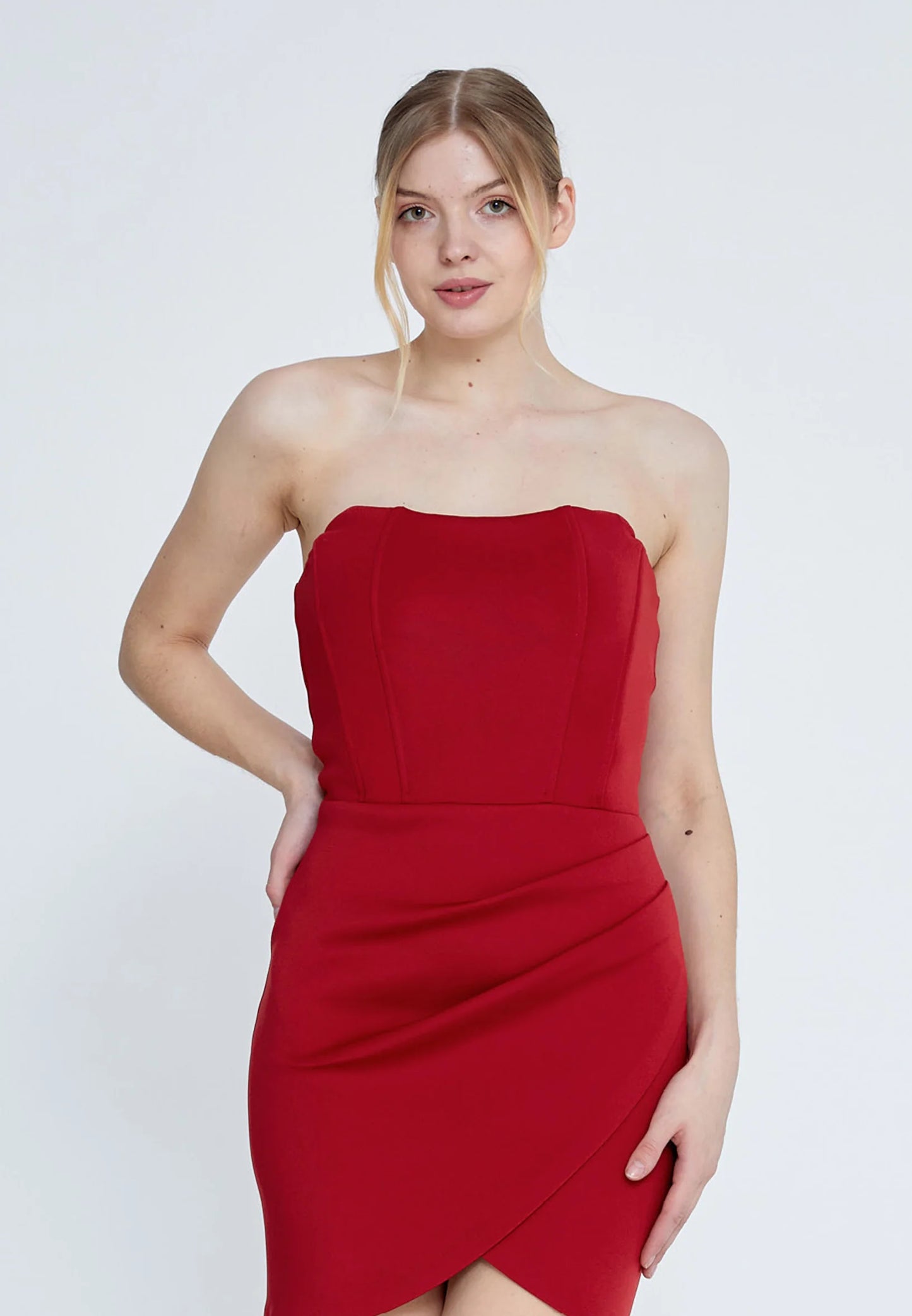 Strapless Mini Crepe Column Regular Evening Dress Unit Price: €34