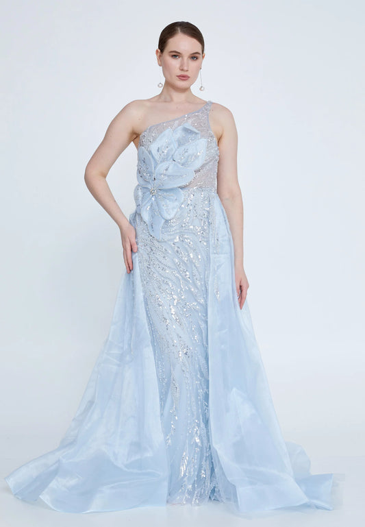 One Shoulder Maxi Tulle Mermaid Regular Prom Dress Unit Price: €165