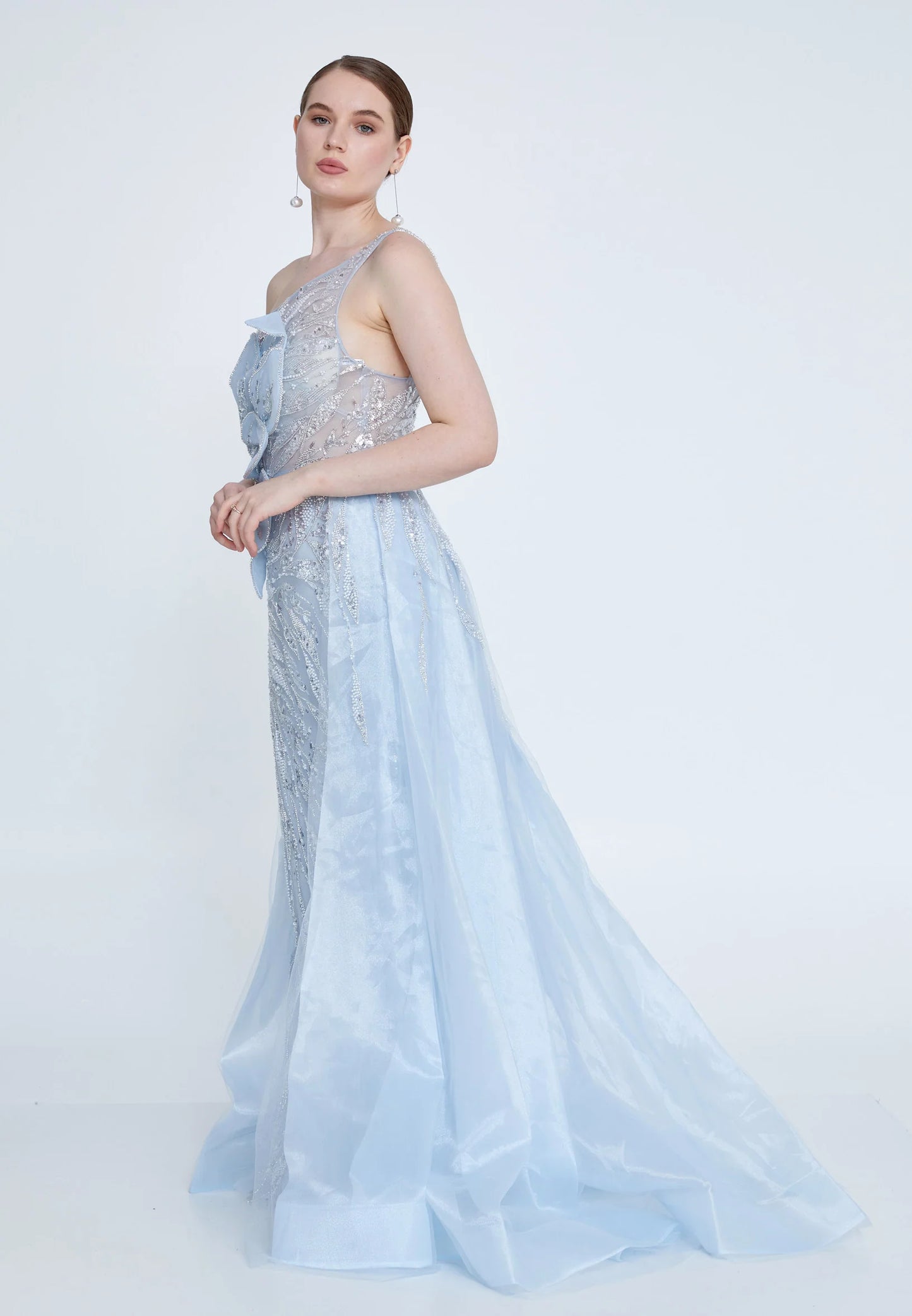 One Shoulder Maxi Tulle Mermaid Regular Prom Dress Unit Price: €165