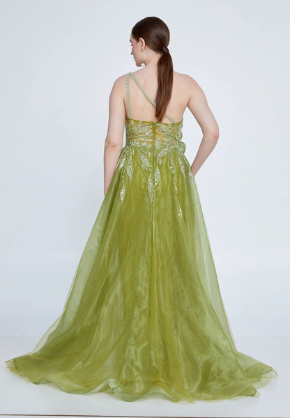 One Shoulder Maxi Tulle Mermaid Regular Prom Dress Unit Price: €165