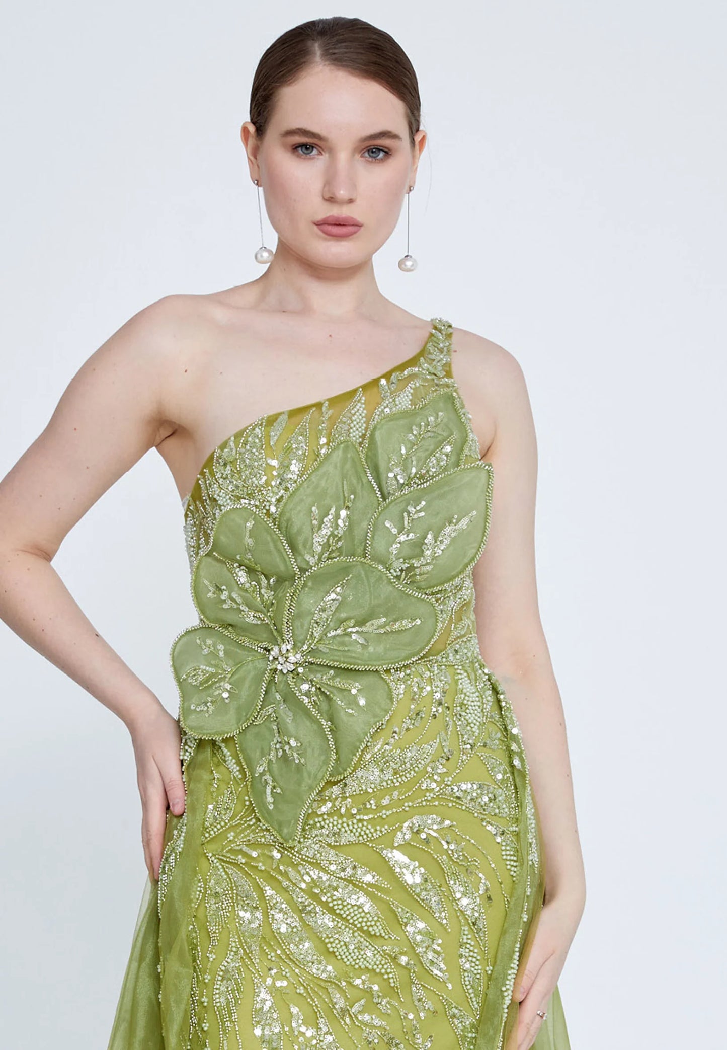 One Shoulder Maxi Tulle Mermaid Regular Prom Dress Unit Price: €165