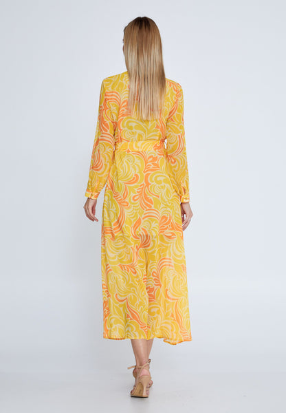 Long Sleeve Midi Chiffon Column Regular Casual Dress Unit Price: €20