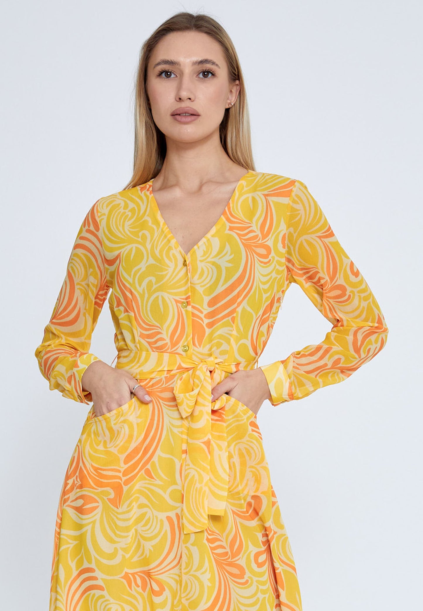 Long Sleeve Midi Chiffon Column Regular Casual Dress Unit Price: €20