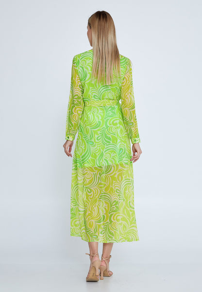 Long Sleeve Midi Chiffon Column Regular Casual Dress Unit Price: €20