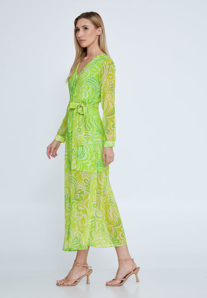 Long Sleeve Midi Chiffon Column Regular Casual Dress Unit Price: €20