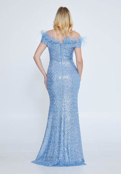 Off Shoulder Maxi Sequin Mermaid Regular Wedding Guest Dress Unit Price: €37