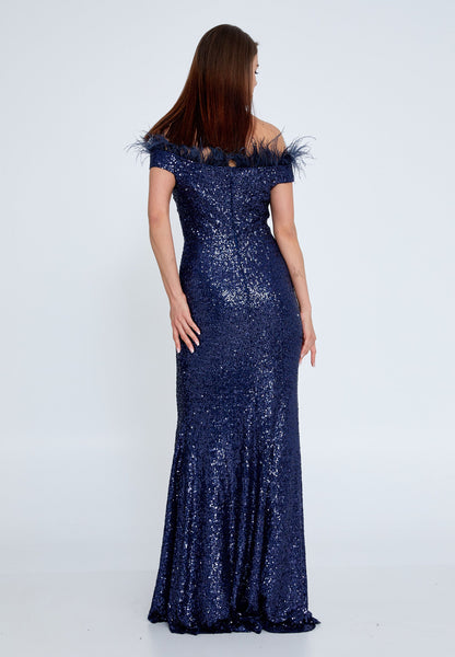 Off Shoulder Maxi Sequin Mermaid Regular Wedding Guest Dress Unit Price: €37