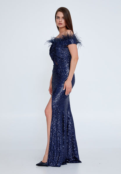 Off Shoulder Maxi Sequin Mermaid Regular Wedding Guest Dress Unit Price: €37