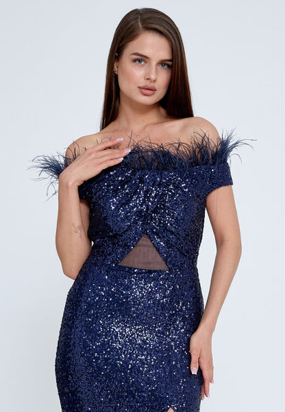 Off Shoulder Maxi Sequin Mermaid Regular Wedding Guest Dress Unit Price: €37