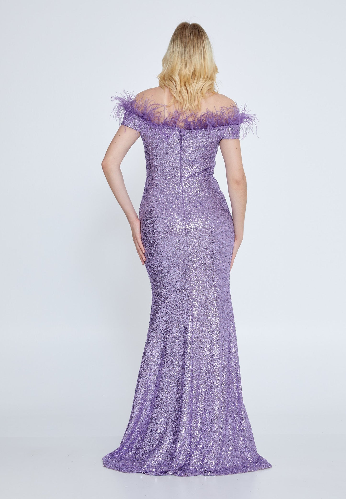 Off Shoulder Maxi Sequin Mermaid Regular Wedding Guest Dress Unit Price: €37