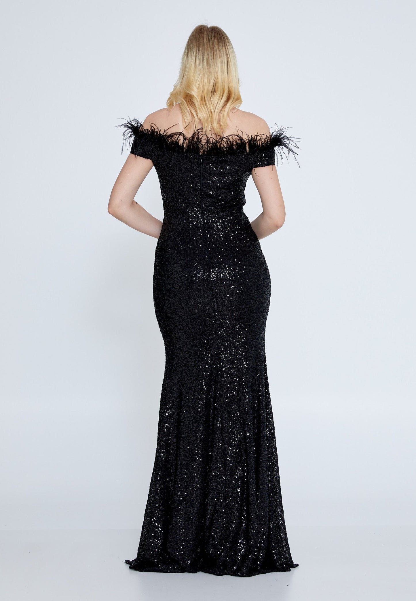 Off Shoulder Maxi Sequin Mermaid Regular Wedding Guest Dress Unit Price: €37