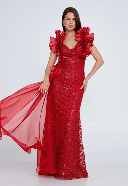 Sleeveless Maxi Tulle Mermaid Regular Wedding Guest Dress Unit Price: €75