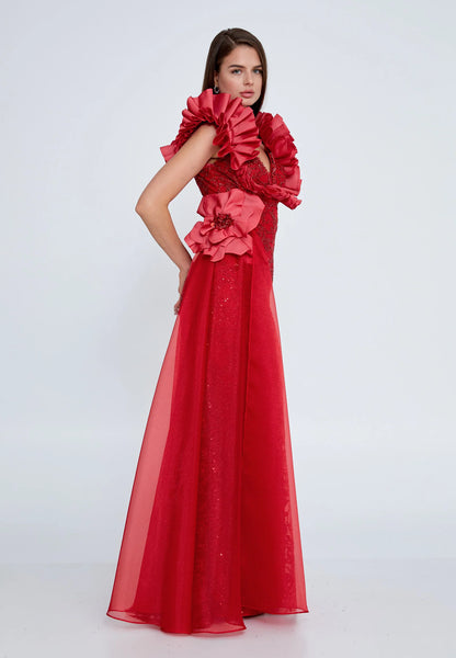 Sleeveless Maxi Tulle Mermaid Regular Wedding Guest Dress Unit Price: €75