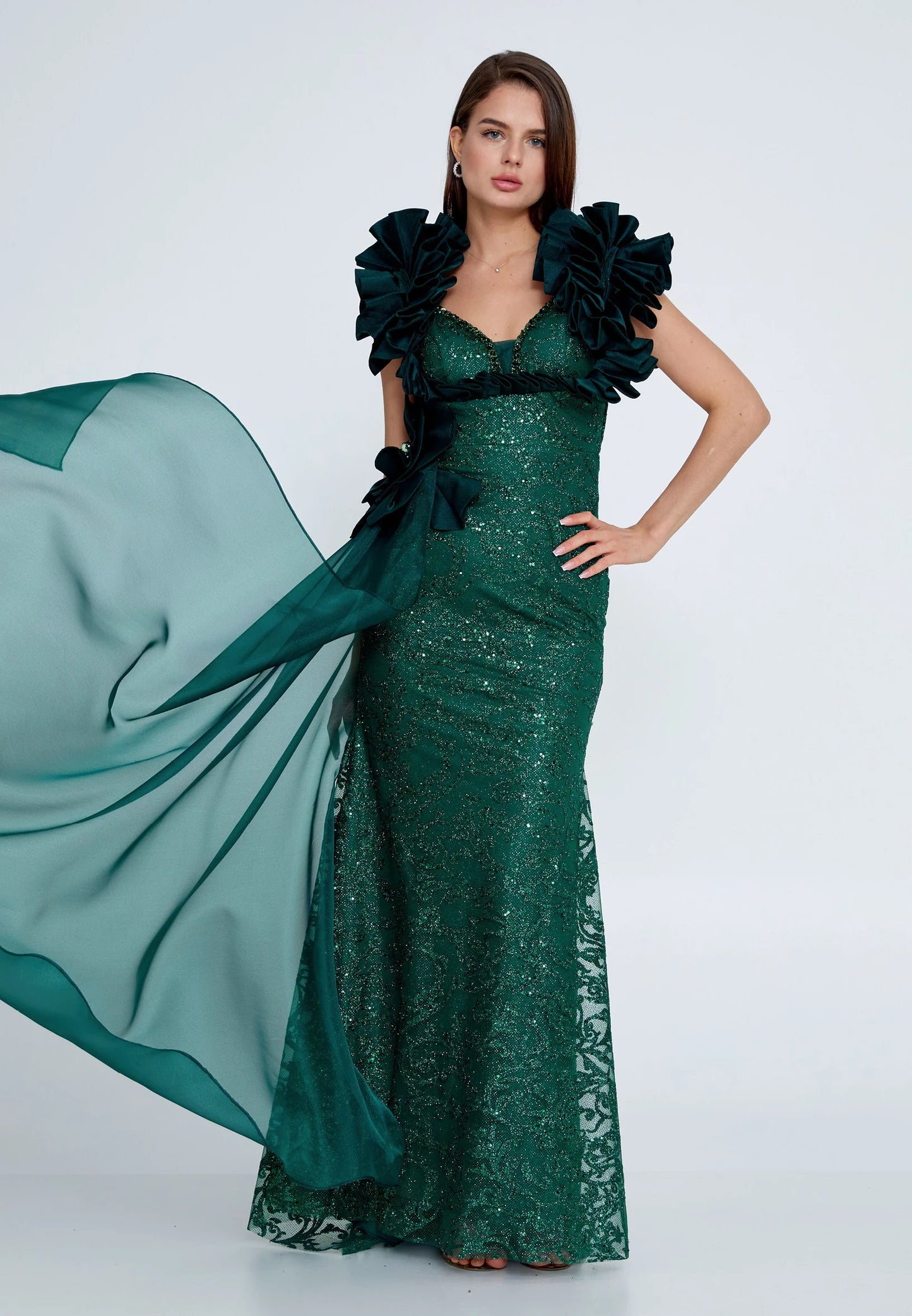 Sleeveless Maxi Tulle Mermaid Regular Wedding Guest Dress Unit Price: €75