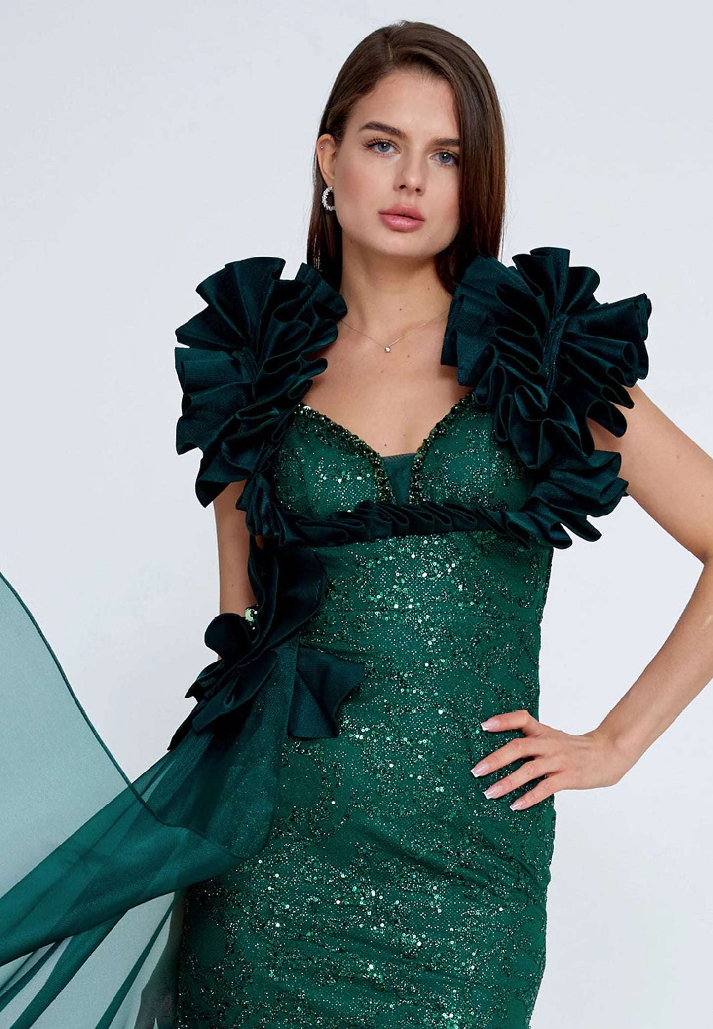 Sleeveless Maxi Tulle Mermaid Regular Wedding Guest Dress Unit Price: €75