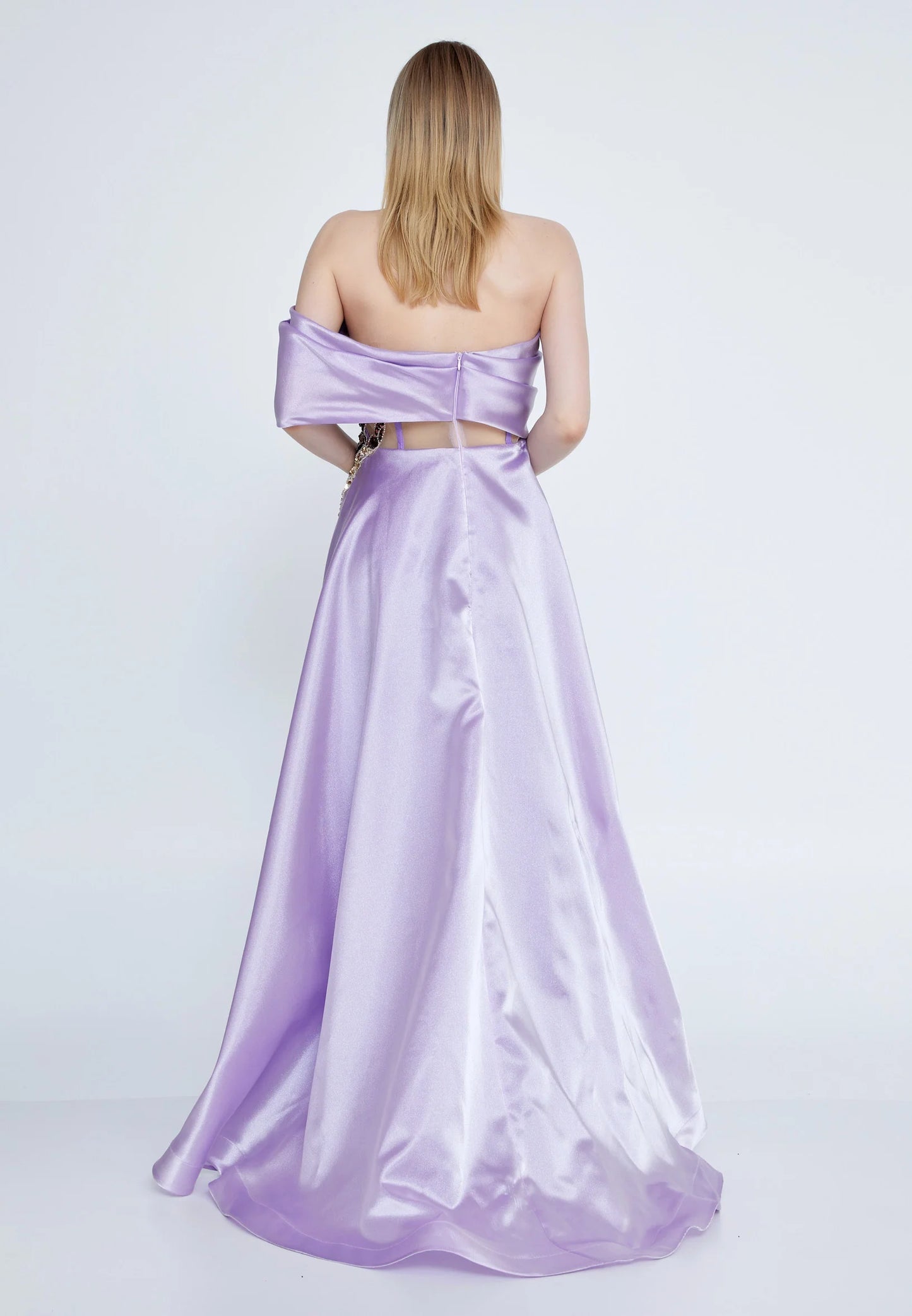 One Shoulder Maxi Tulle A - Line Regular Prom Dress Unit Price: €66