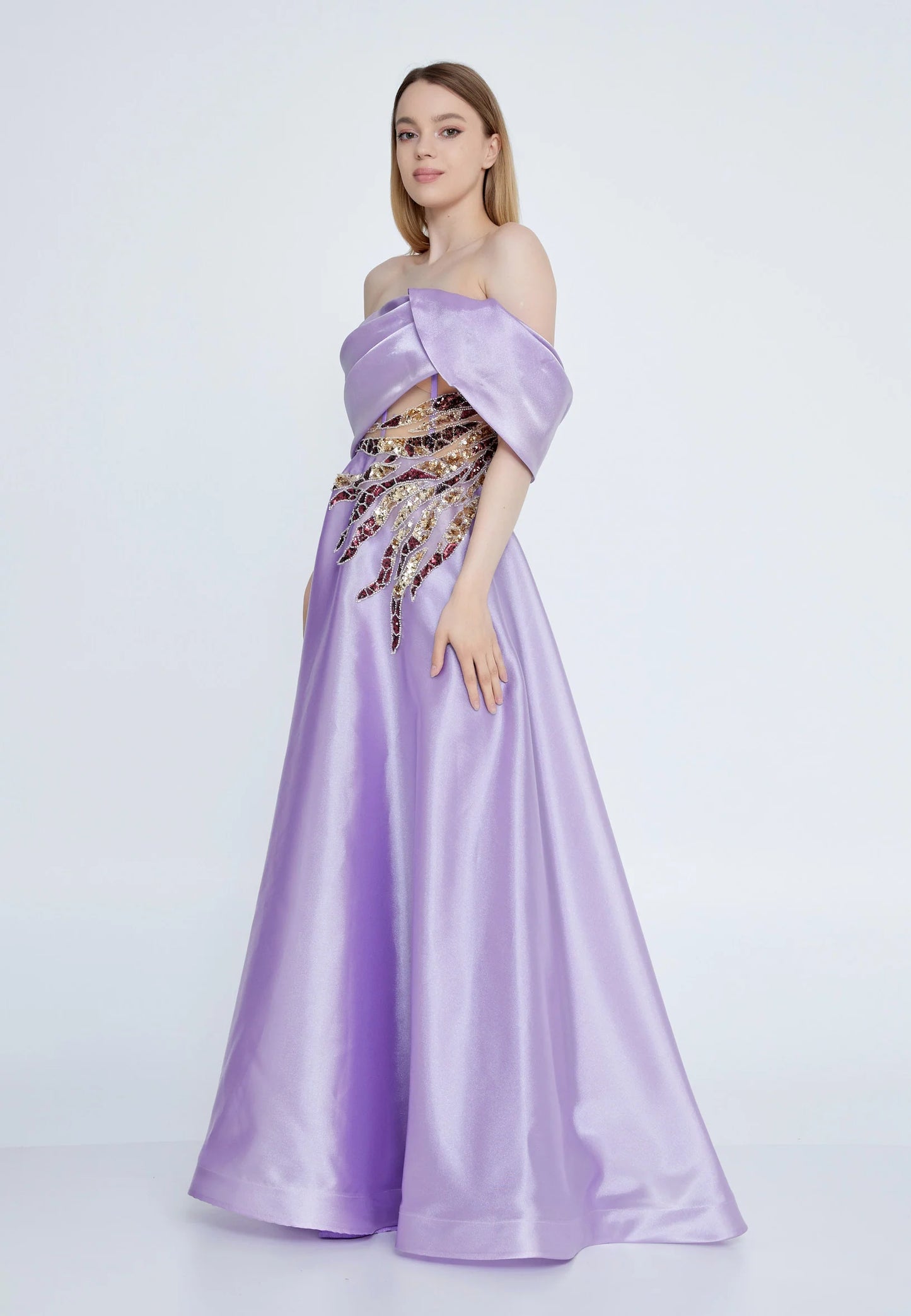 One Shoulder Maxi Tulle A - Line Regular Prom Dress Unit Price: €66