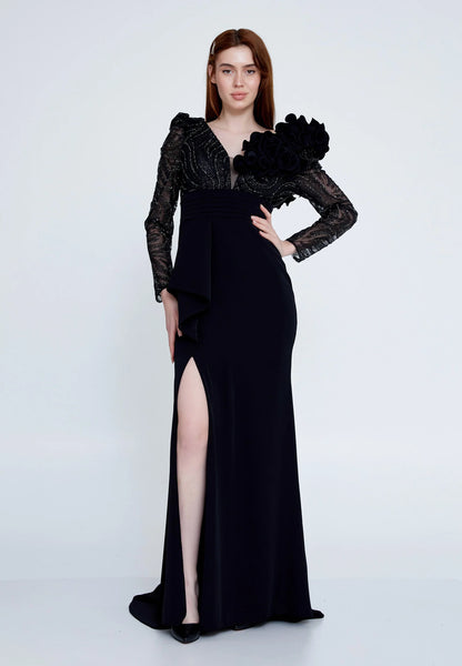 Long Sleeve Maxi Viscose Mermaid Regular Wedding Guest Dress Unit Price: €59