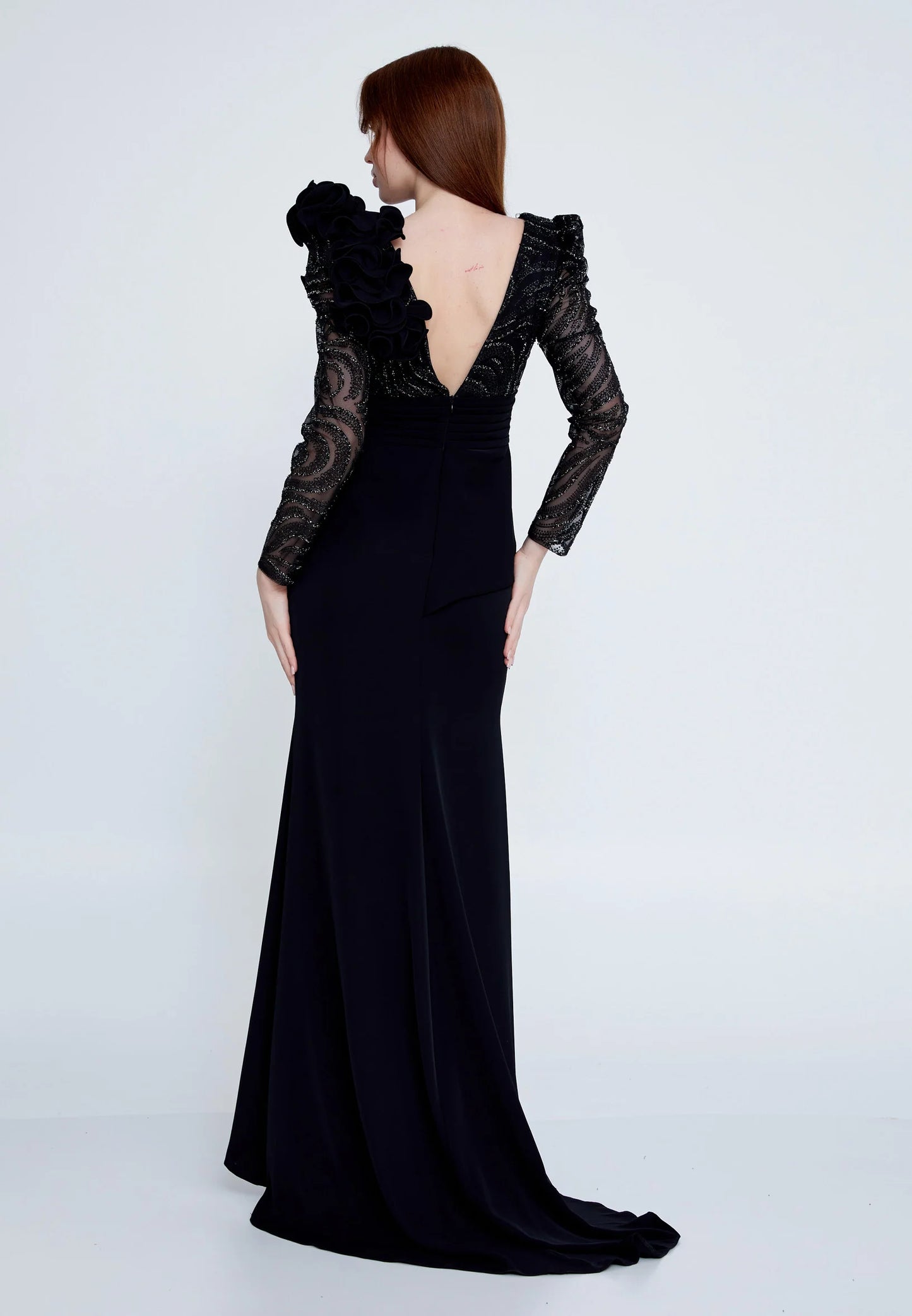 Long Sleeve Maxi Viscose Mermaid Regular Wedding Guest Dress Unit Price: €59