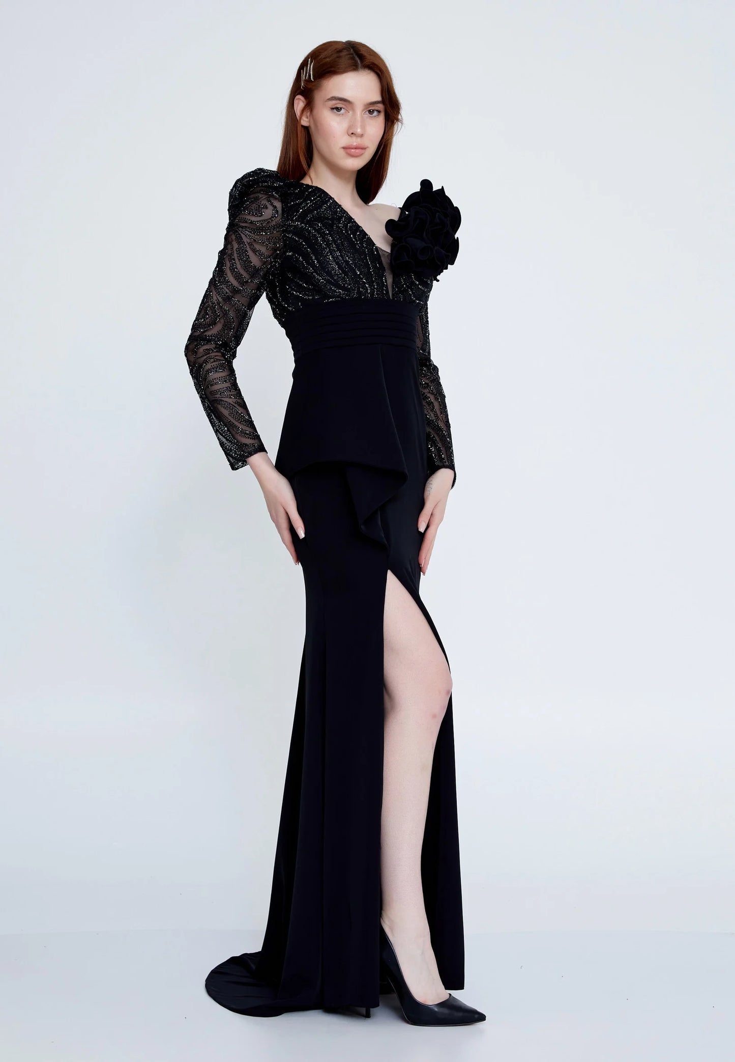 Long Sleeve Maxi Viscose Mermaid Regular Wedding Guest Dress Unit Price: €59