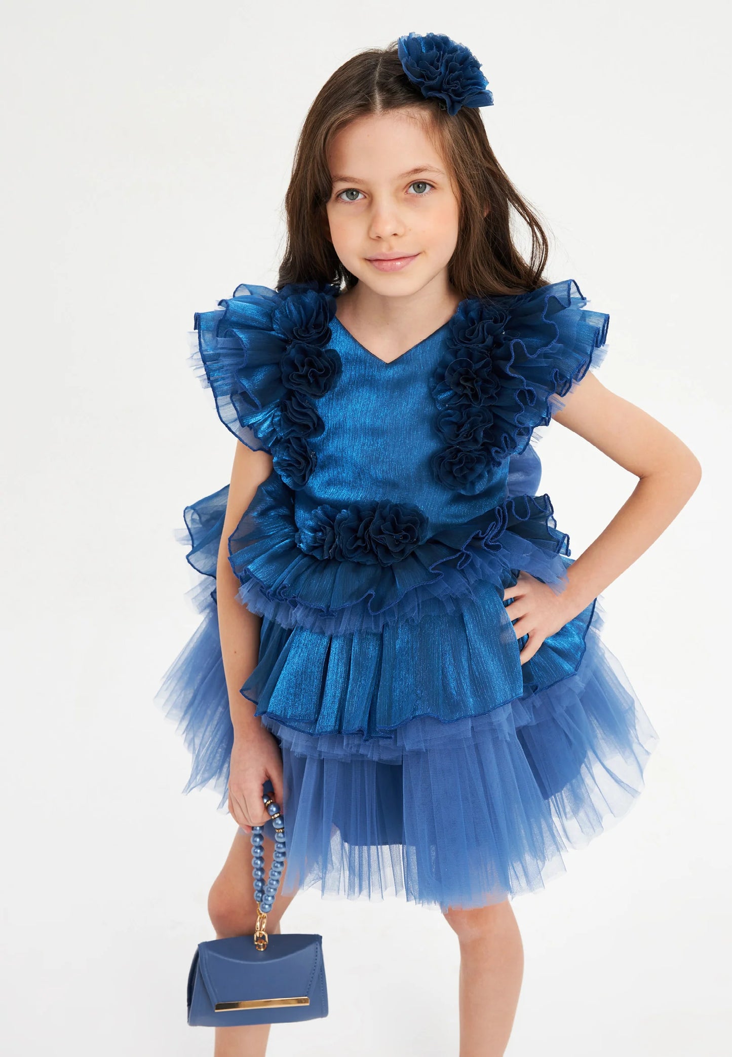 Baby Girl Sleeveless Tulle Solid Color A - Line 3 - 7 Ages Special Occasion Dress Unit Price: €27