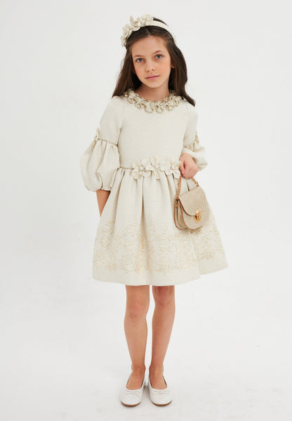 Baby Girl Mid-Length Polyester Patterned A - Line 6 - 10 Ages Special Occasion Dress Unit Price: €27