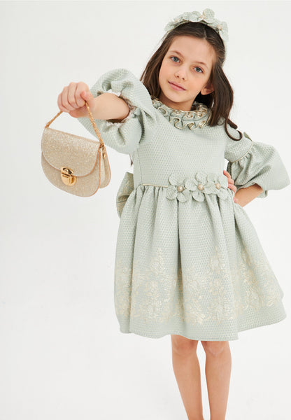 Baby Girl Mid-Length Polyester Patterned A - Line 6 - 10 Ages Special Occasion Dress Unit Price: €27