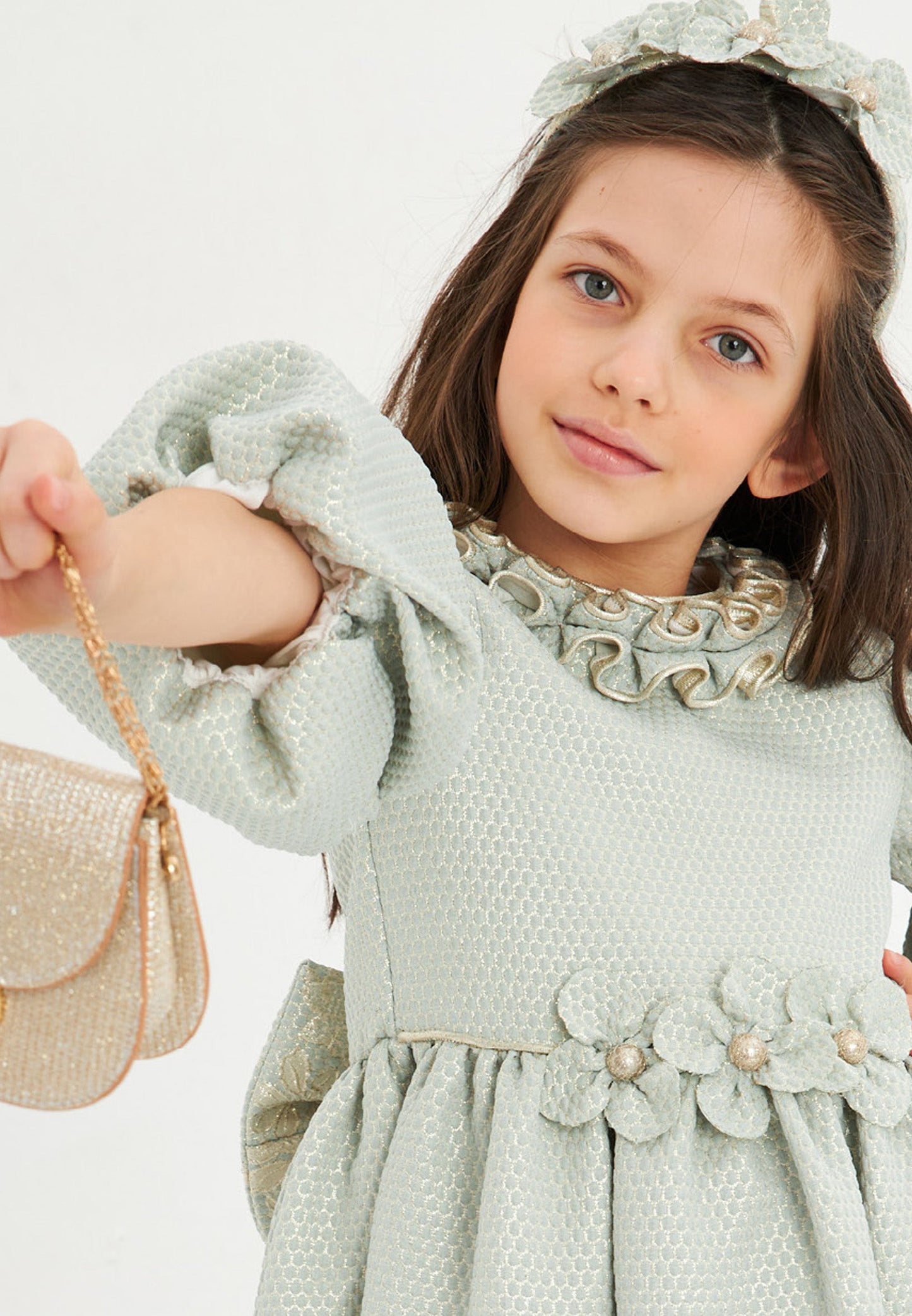 Baby Girl Mid-Length Polyester Patterned A - Line 6 - 10 Ages Special Occasion Dress Unit Price: €27