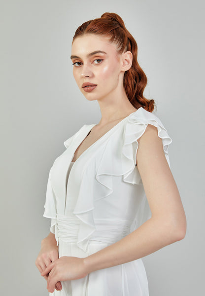 Sleeveless Maxi Chiffon Regular Wedding Dress Unit Price: €130