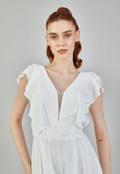 Sleeveless Maxi Chiffon Regular Wedding Dress Unit Price: €130