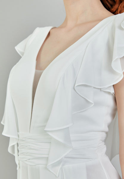 Sleeveless Maxi Chiffon Regular Wedding Dress Unit Price: €130