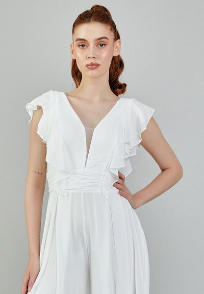 Sleeveless Maxi Chiffon Regular Wedding Dress Unit Price: €130