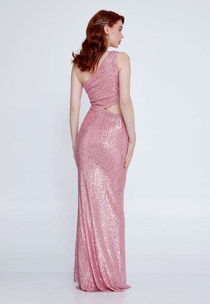 One Shoulder Maxi Sequin Mermaid Plus Size Wedding Guest Dress Unit Price: €72