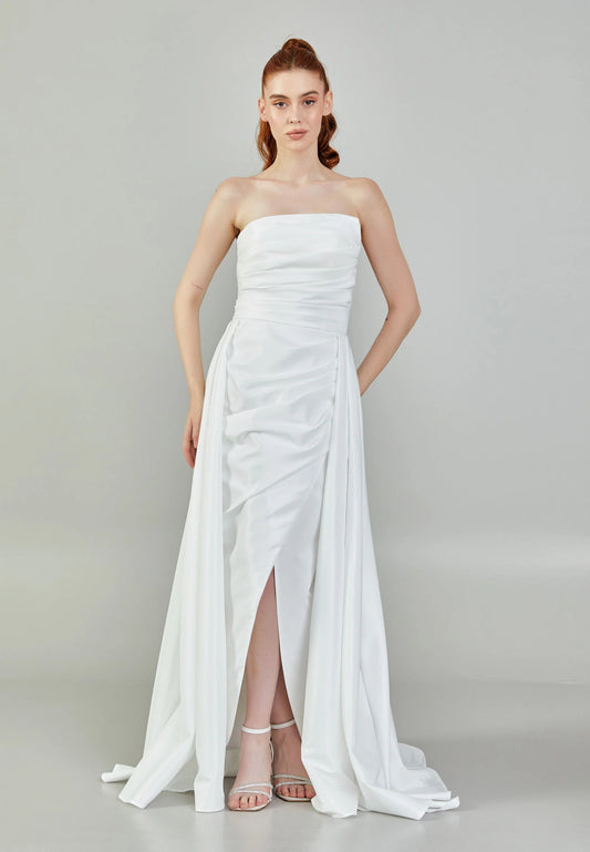 Strapless Maxi Polyester Regular Wedding Dress Unit Price: €230