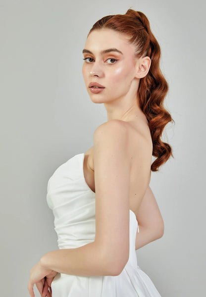 Strapless Maxi Polyester Regular Wedding Dress Unit Price: €230