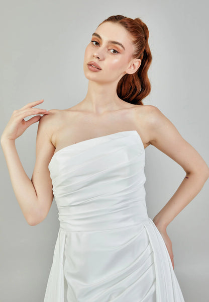 Strapless Maxi Polyester Regular Wedding Dress Unit Price: €230