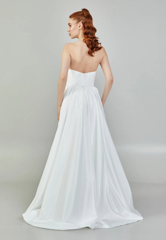 Strapless Maxi Polyester Regular Wedding Dress Unit Price: €230