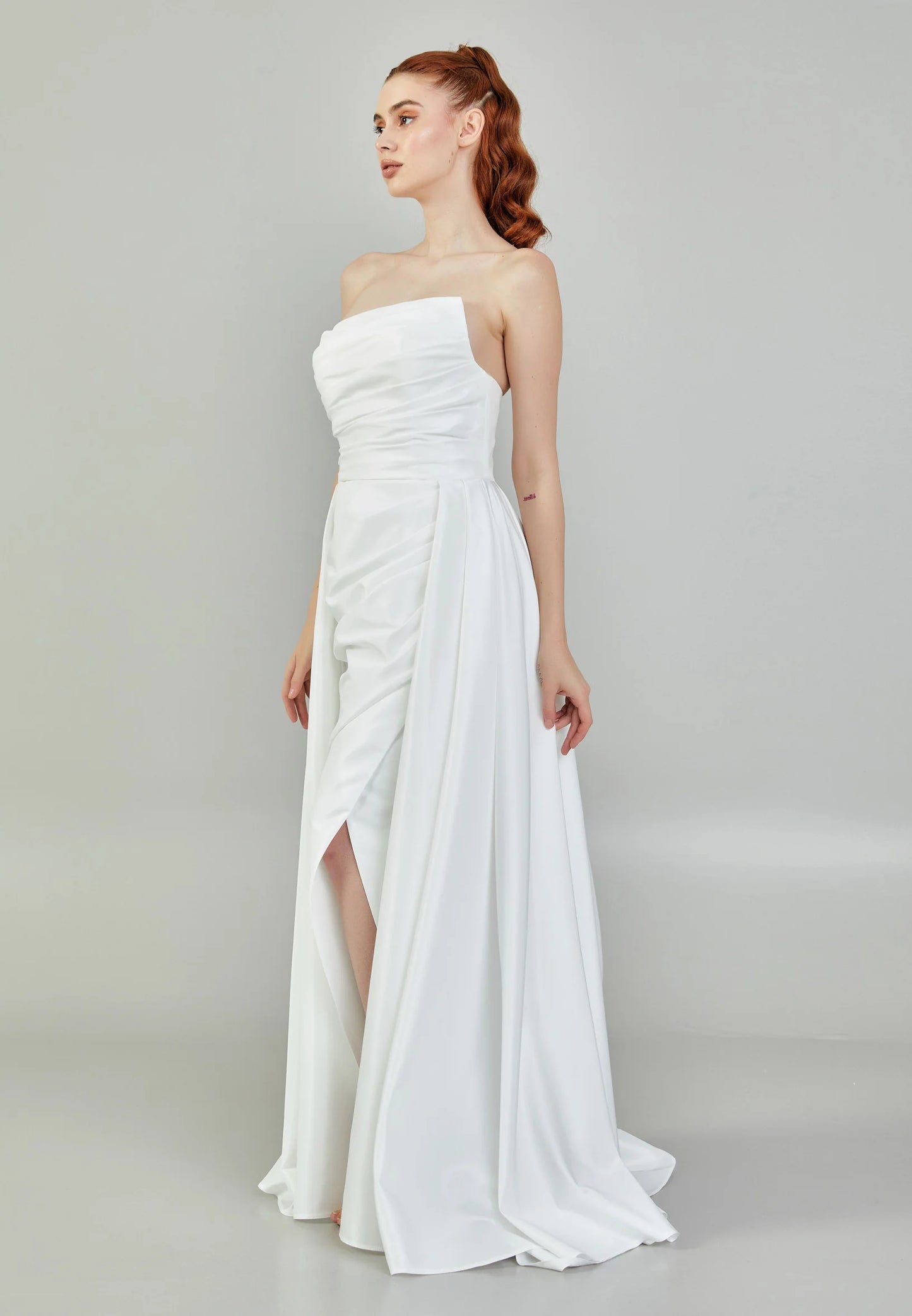 Strapless Maxi Polyester Regular Wedding Dress Unit Price: €230