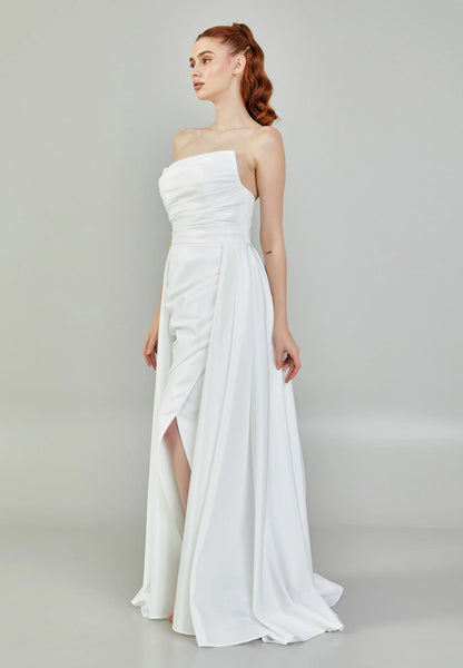 Strapless Maxi Polyester Regular Wedding Dress Unit Price: €230