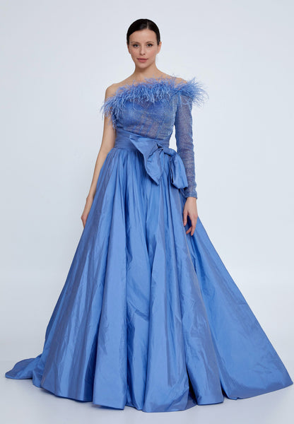 One Shoulder Maxi Polyester A - Line Regular Prom Dress Unit Price: €76