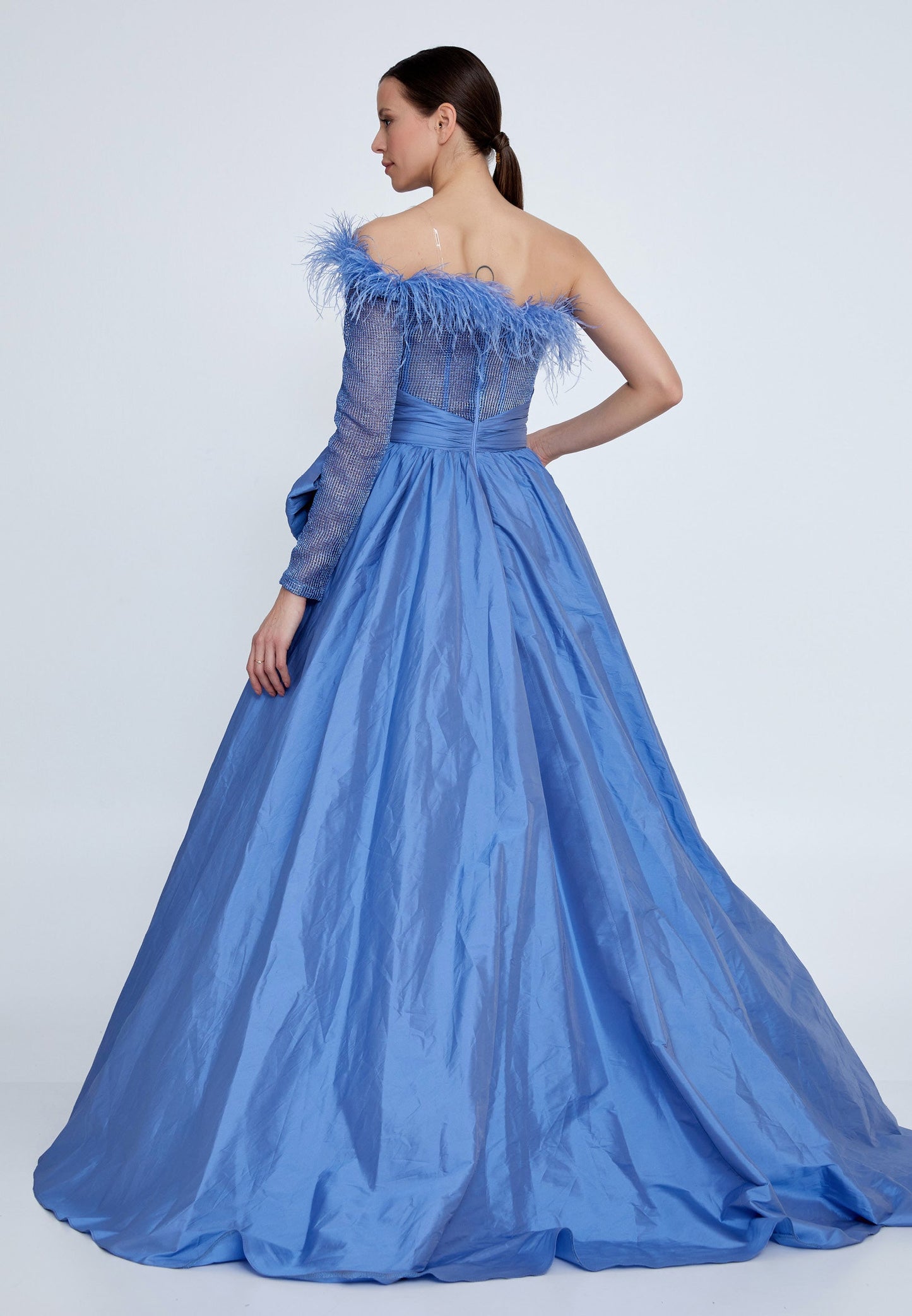 One Shoulder Maxi Polyester A - Line Regular Prom Dress Unit Price: €76