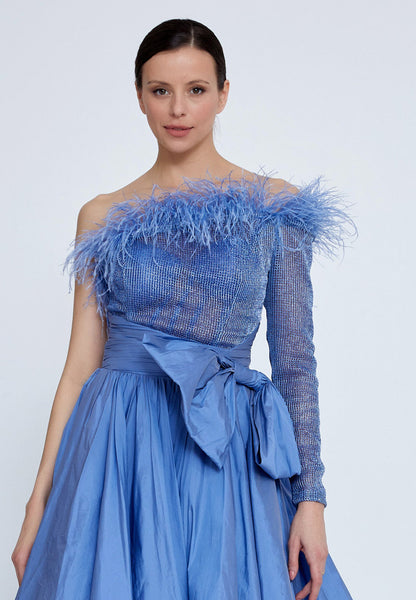 One Shoulder Maxi Polyester A - Line Regular Prom Dress Unit Price: €76