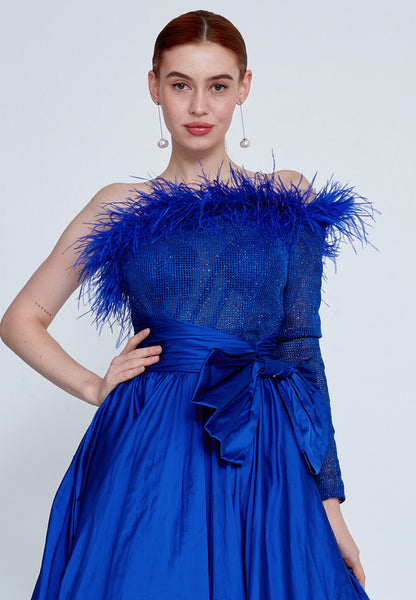 One Shoulder Maxi Polyester A - Line Regular Prom Dress Unit Price: €76