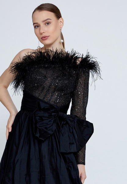 One Shoulder Maxi Polyester A - Line Regular Prom Dress Unit Price: €76