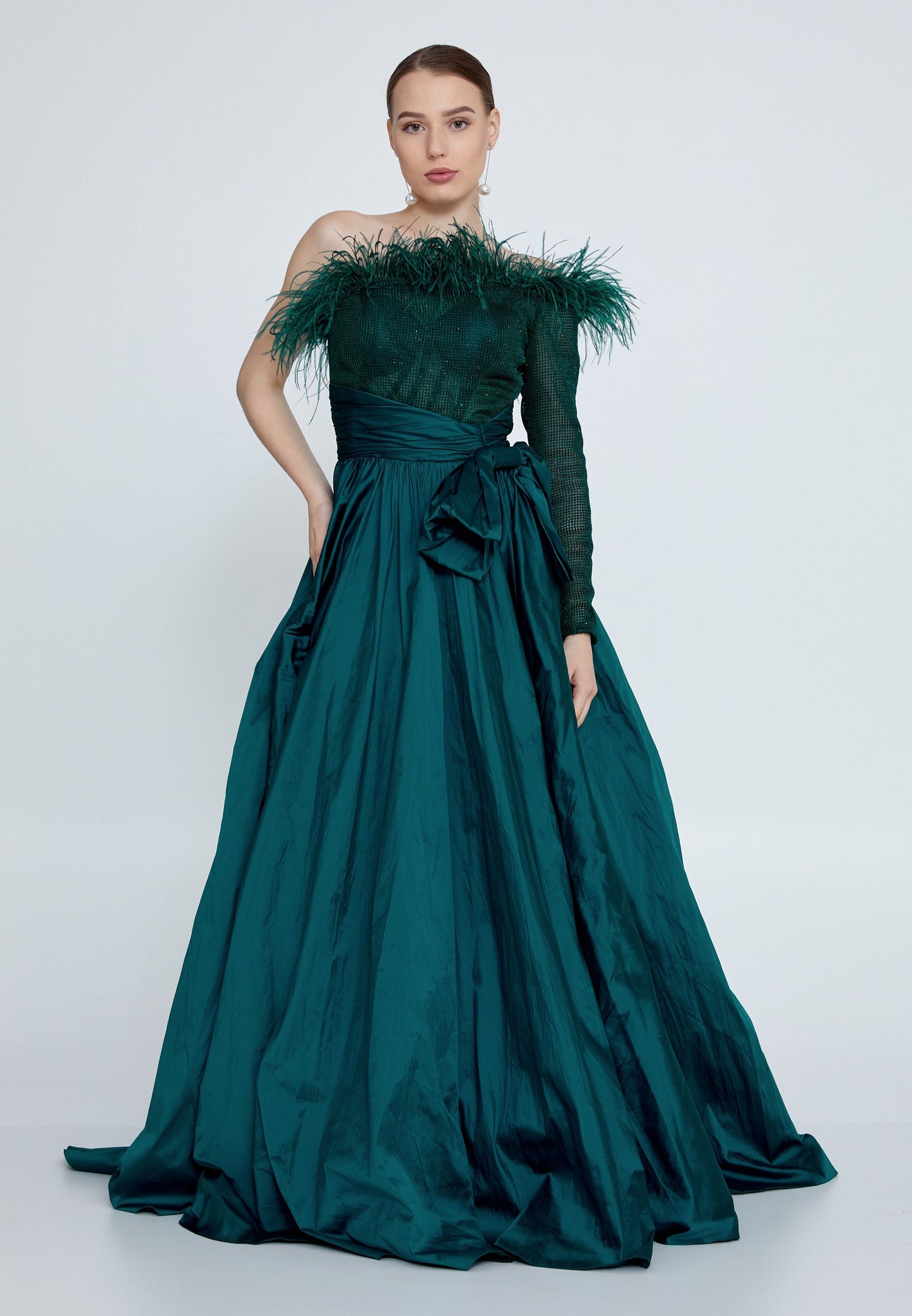 One Shoulder Maxi Polyester A - Line Regular Prom Dress Unit Price: €76