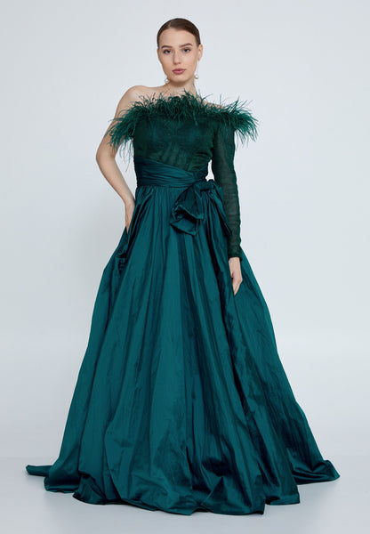 One Shoulder Maxi Polyester A - Line Regular Prom Dress Unit Price: €76