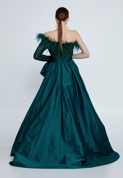 One Shoulder Maxi Polyester A - Line Regular Prom Dress Unit Price: €76